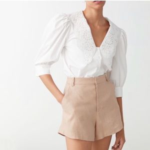 & OTHER STORIES WHITE LACE COLLAR 3/4 PUFF SLEEVE STOCKHOLM ATELIER BLOU…